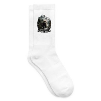 Grizzly Bear – Wilderness & Nature Conservation - Tennis socks - white - Right