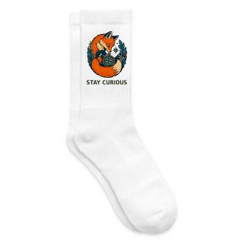 Waldfuchs Kompass der Neugier - Tennissocken - Weiß - Rechts
