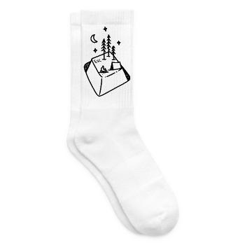 ESC Nature | Geek-Camping - Tennissocken - Weiß - Rechts