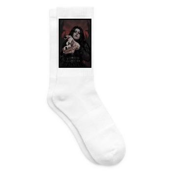 Gothic Pose: Seductive Darkness - Tennis socks - white - Right