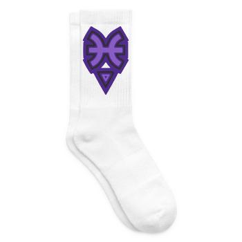 Zodiac Tribal Pisces and Water - Tennis socks - white - Right