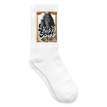 Graffiti Noir Portrait Frame - Tennis socks - white - Right