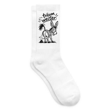 Goldesel Cartoon - Tennissocken - Weiß - Rechts