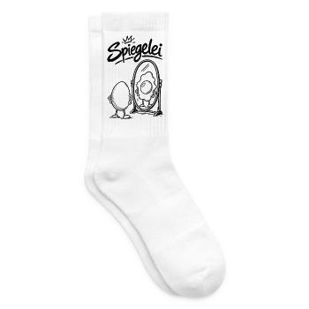 Ei im Spiegel, Spiegelei - Tennissocken - Weiß - Rechts