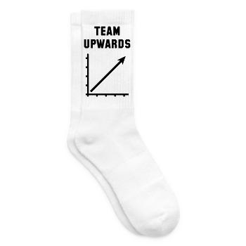 Team Upwards (Success / Progress / Black) - Tennis socks - white - Right