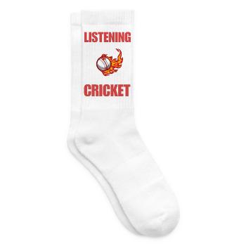 Funny Cricket Lover Gift for Player Coach Dad - Tennis socks - white - Right