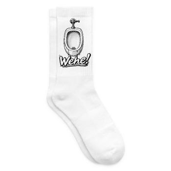 Woe! Urinal Caricature - Tennis socks - white - Right