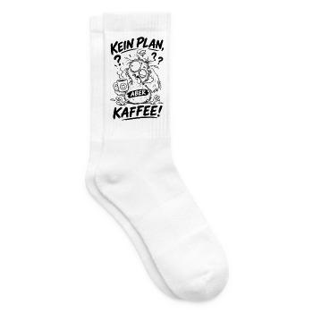 Kein Plan aber Kaffee - Tennissocken - Weiß - Rechts