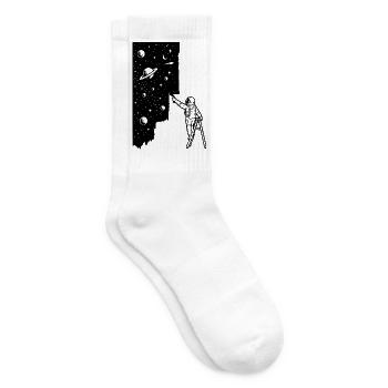 Space Lover Painter Astronaut Original - Tennissocken - Weiß - Rechts