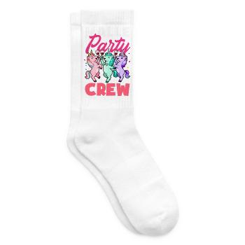 Malle Party Mallorca Schlager Crew Geschenk - Tennissocken - Weiß - Rechts