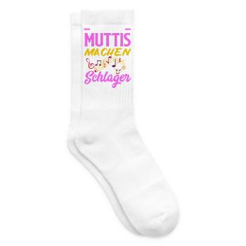Malle Party Mallorca Schlager Crew Geschenk - Tennissocken - Weiß - Rechts