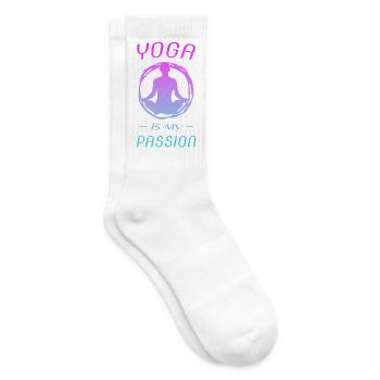 Yoga ist meine Leidenschaft - Tennissocken - Weiß - Rechts