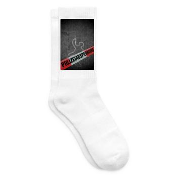 Ein Umriss einer Person auf einer Straße.  - Tennissocken - Weiß - Rechts