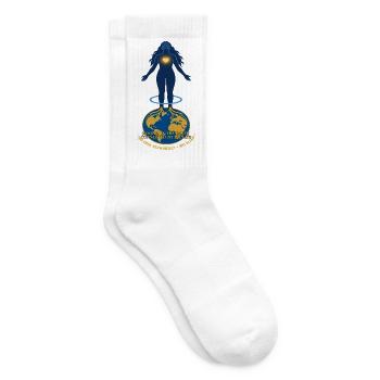 Rooted in the Earth Connected to All Life - Tennissocken - Weiß - Rechts