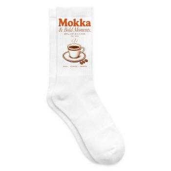 Mokka Bold Moments Kaffee Shirt - Tennissocken - Weiß - Rechts