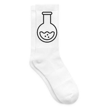 Rundes Kolben-Linien-Symbol - Tennissocken - Weiß - Rechts