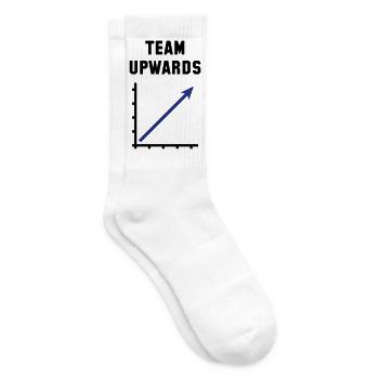 Team Upwards (Erfolg / Fortschritt / POS Blue 2C) - Tennissocken - Weiß - Rechts