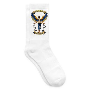 If You Want to Learn to Fly, You Must Let Go - Tennissocken - Weiß - Rechts