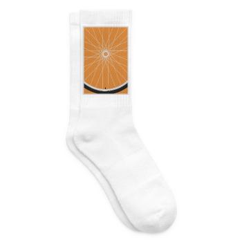 Vorderrad – Abstraktes Fahrrad Design - Tennissocken - Weiß - Rechts