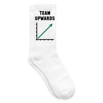 Team Aufwärts (Erfolg / Fortschritt / POS Grün 2C) - Tennissocken - Weiß - Rechts