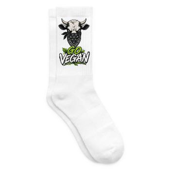 Go Vegan - Tennissocken - Weiß - Rechts