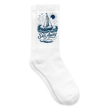 Segelboot und Brise Marine - Tennissocken - Weiß - Rechts