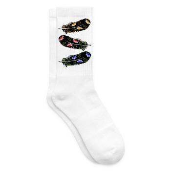 Feder - Tennissocken - Weiß - Rechts