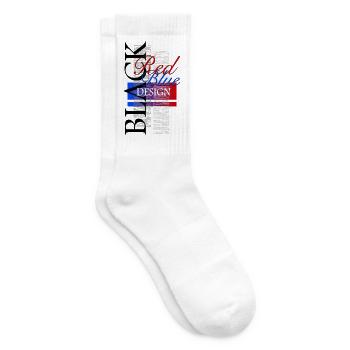 Black-Red-Blue_Design - Tennissocken - Weiß - Rechts