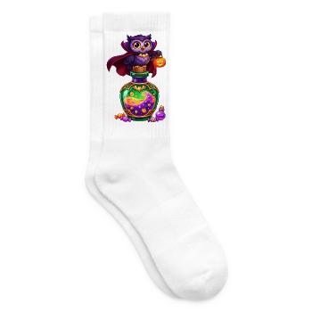 Süßer Vampir-Eulen-Magietrank Halloween - Tennissocken - Weiß - Rechts