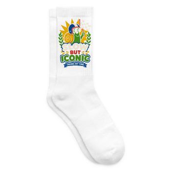 Slow but Iconic – Coole Rennschnecke - Tennissocken - Weiß - Rechts
