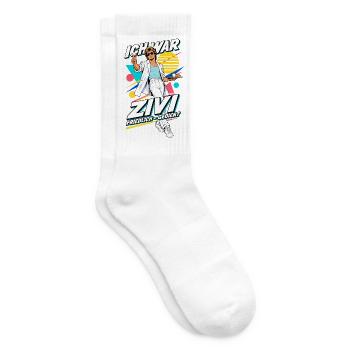 Ich war Zivi – Friedlich gedient im 80er-Look - Tennissocken - Weiß - Rechts