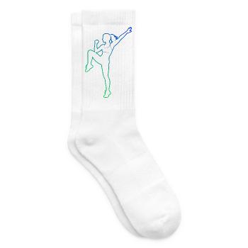 Gruppenfitness Geschenk für eine Fitnesssportlerin - Tennissocken - Weiß - Rechts