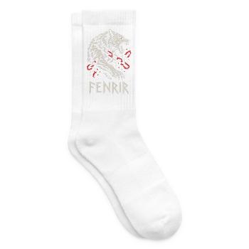 Fenrir – der Wolf zerbricht die Fessel - Tennissocken - Weiß - Rechts