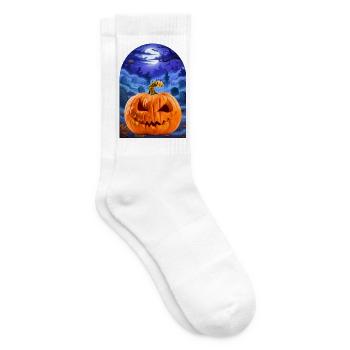 Halloween Pumpkin - Tennissocken - Weiß - Rechts