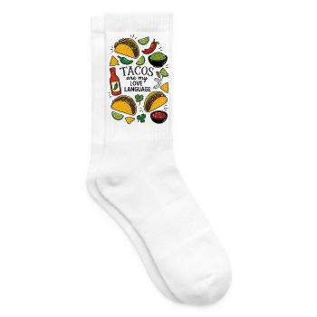 Tacos Are My Love Language - Tennissocken - Weiß - Rechts