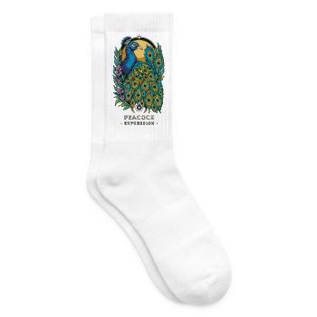PEACOCK TOTEM Ausdruck - Tennissocken - Weiß - Rechts