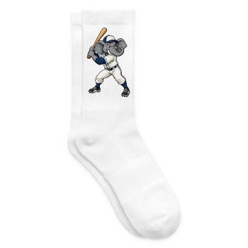 Elefant beim Baseball - Tennissocken - Weiß - Rechts