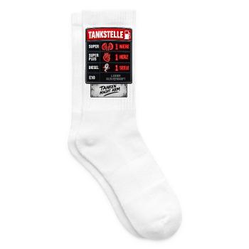 Tanken Macht Arm Spritpreise Tankstelle - Tennissocken - Weiß - Rechts