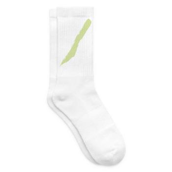 Pinselstrich - Style Streifen / Diagonal - Tennissocken - Weiß - Rechts