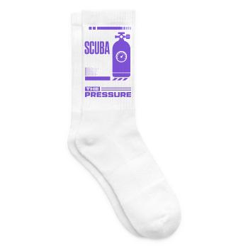 Scuba Tauchflasche unter Druck - Tennissocken - Weiß - Rechts