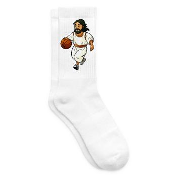 Basketballer Jesus - Tennissocken - Weiß - Rechts
