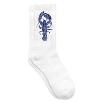 Blauer Hummer - Tennissocken - Weiß - Rechts