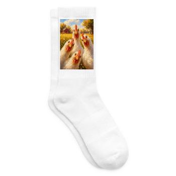 Sunlit Hen Quartett - Tennissocken - Weiß - Rechts