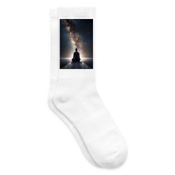 Kosmisches Tor-Meditation - Tennissocken - Weiß - Rechts