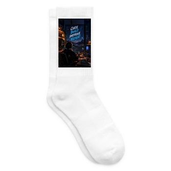 Code Build Improve Repeat Night Dev Studio - Tennissocken - Weiß - Rechts