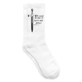 Schärfer als jedes zweischneidige Schwert - Tennissocken - Weiß - Rechts