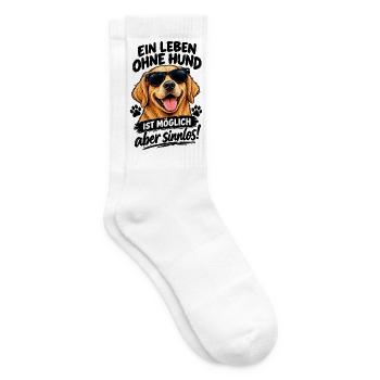Sonnenbrillen-Hund: Ist Möglich aber sinnlos - Tennissocken - Weiß - Rechts
