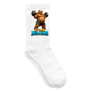 Muscular Bear I'M BULK – Fitness-Stimmung - Tennissocken - Weiß - Rechts
