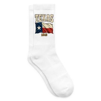 Texas 1845 Vintage Flagge - Tennissocken - Weiß - Rechts