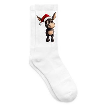 Esel Weihnachten - Tennissocken - Weiß - Rechts